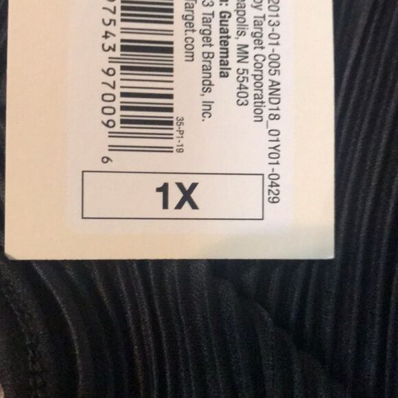 A New Day Plissé Midi Black Dress - Size 1X NWT - Picture 8 of 14